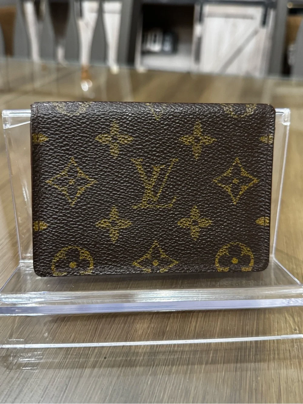 Louis Vuitton Monogram LV Canvas Porte 2 cartes Vertical Pass Card Case Wallet